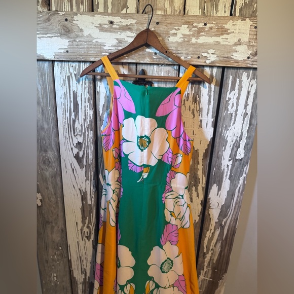 Maggy London Floral Mimosa Dress Size 0 NWT Floral Maxi Dress in Green and Pink - Picture 4 of 9